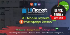 HiMarket - Drag & Drop OpenCart 2.3 & 3.x Theme With Mobile-Specific Layouts