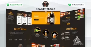 Hipster Bar - Night Club, Beer Food & Drink Shopify Theme