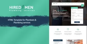 HiredMen - Plumber Services Template