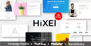 Hixel - Responsive Email Template for Agency 70+ Modules - StampReady Builder + Mailster & Mailchimp