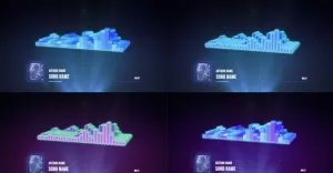 Hologram Music Visualizer After Effects Template