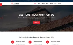 Home Roofer  Roofing Company Services & Construction Html Website template