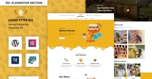 Honeyfresh - Honey Farm & Production Elementor WordPress Template