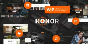 Honor  Multi-Purpose Shooting Club & Weapon Store WordPress Theme + Elementor