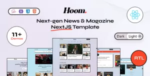 Hoom - News & Magazine NextJS Template