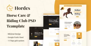 Hordes - Horses Care & Riding Club PSD Template