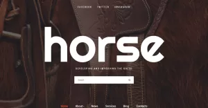 Horse - Horse Farm Animals Website Template - TemplateMonster