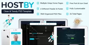 HOSTBY  MultiPage Hosting PSD Template