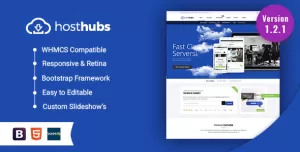 HostHubs  Responsive WHMCS Web Hosting, Domain, Technology Site Template