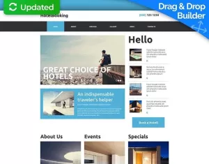 Hotel Booking MotoCMS Website Template - TemplateMonster