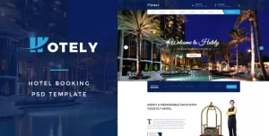 Hotely - Hotel Booking & Travel PSD Template