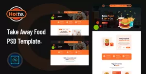 Hotte - Take Away Food PSD Template