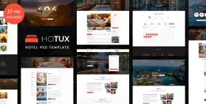 Hotux – Hotel and Resort PSD Template