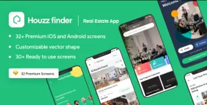 Houzz Finder - A Real Estate iOS Mobile App UI Kit