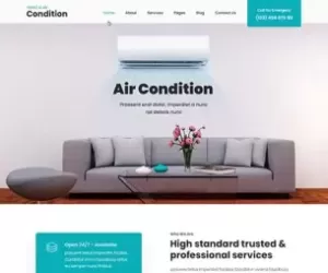 HVAC WordPress theme for air conditioner cleaning AC ducts repair install