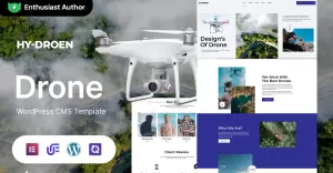 Hydroen - Drone Startup And Copter  WordPress Elementor Theme
