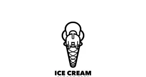 Ice cream design logo template