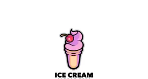 Ice cream simple logo design