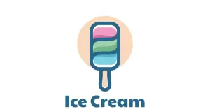 Ice Cream Simple Logo Style