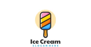 Ice Cream Simple Logo Template