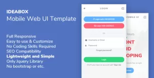 Ideabox - Mobile Web UI Template