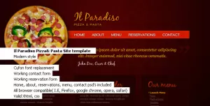Il Paradiso, Pizza & Pasta Restaurant HTML+CSS