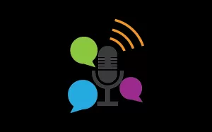 Illustration Of Podcast Logo Vector Flat Design