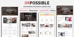 IMPOSSIBLE - Multipurpose Responsive HTML Landing Page