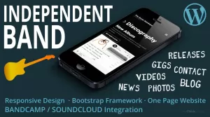 Independent - Band - One Page Music WordPress Theme - Themes ...