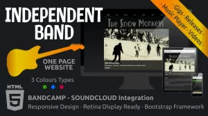 Independent - Band - One Page Responsive Bootstrap Retina Music ...