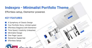 Indexpro - Minimalist Portfolio Theme - TemplateMonster