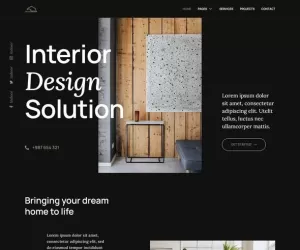 Indoor - Dark Interior Design & Architecture Agency Elementor Template Kit