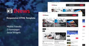 INews - Responsive Newspaper HTML Website Template