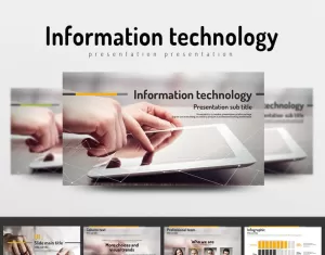 Information Technology PowerPoint template - TemplateMonster