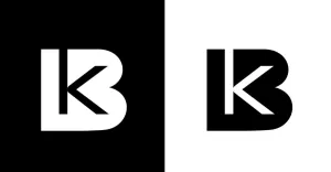 Initial Letter bk, kb abstract company or brand Logo Design