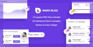 Inner Bliss - Creative Admin PSD Template