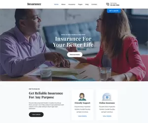 Free Insurance Company WordPress Theme Download 4 Agency