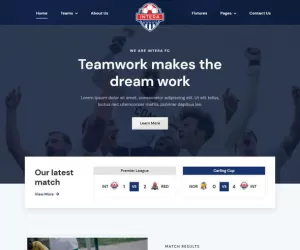Intera  Football Team & Sports Club Elementor Template Kit