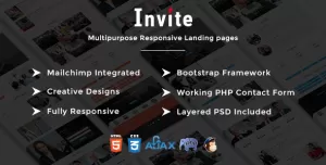 INVITE - Multipurpose Responsive HTML Landing Pages