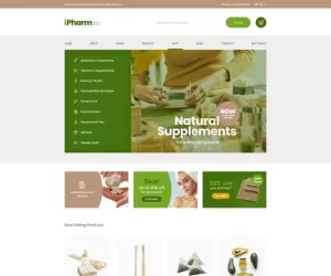 iPharm - Online Pharmacy Woocommerce Elementor Template Kit