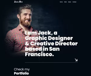 Jack.Dir - Personal Design Portfolio  Elementor Template Kit