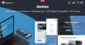 James - Responsive Email + Online Template Builder