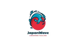 Japan Wave Simple Mascot Logo