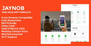 Jaynob - Responsive App Landing Page