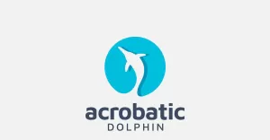 Jefferson Acrobatic Dolphin Logo Vector - TemplateMonster