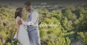 Jen+Ben - One Page Wedding WordPress Theme - TemplateMonster