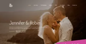 Jennifer & Robin - Wedding Premium Moto CMS 3 Template