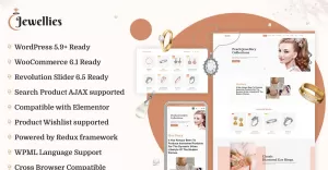 Jewellies - Online Jewellery Shopping Elementor Woocommerce Theme With AI Content Generator