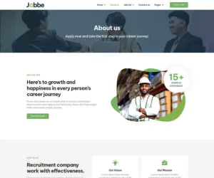 Jobbe - Job Listing & Recruitment Agency Elementor Template Kit