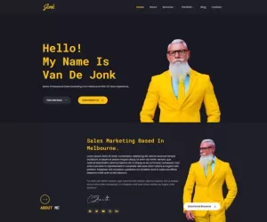 Jonk - Resume CV & Portfolio Elementor Template Kit